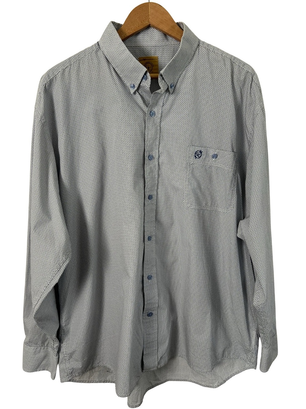 Gunnison Creek Button Down Shirt Mens XXL 100% Cotton Western Blue Gray